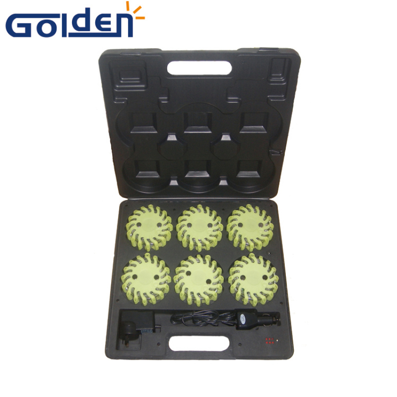 6 pack rechargeable road emergency led safety flares