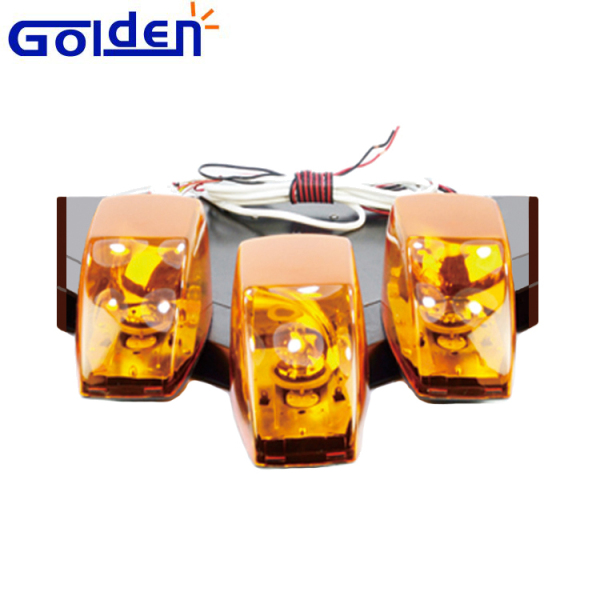 Rotating Warning Signal 3 Pod halogen mini vector light bar for tow truck