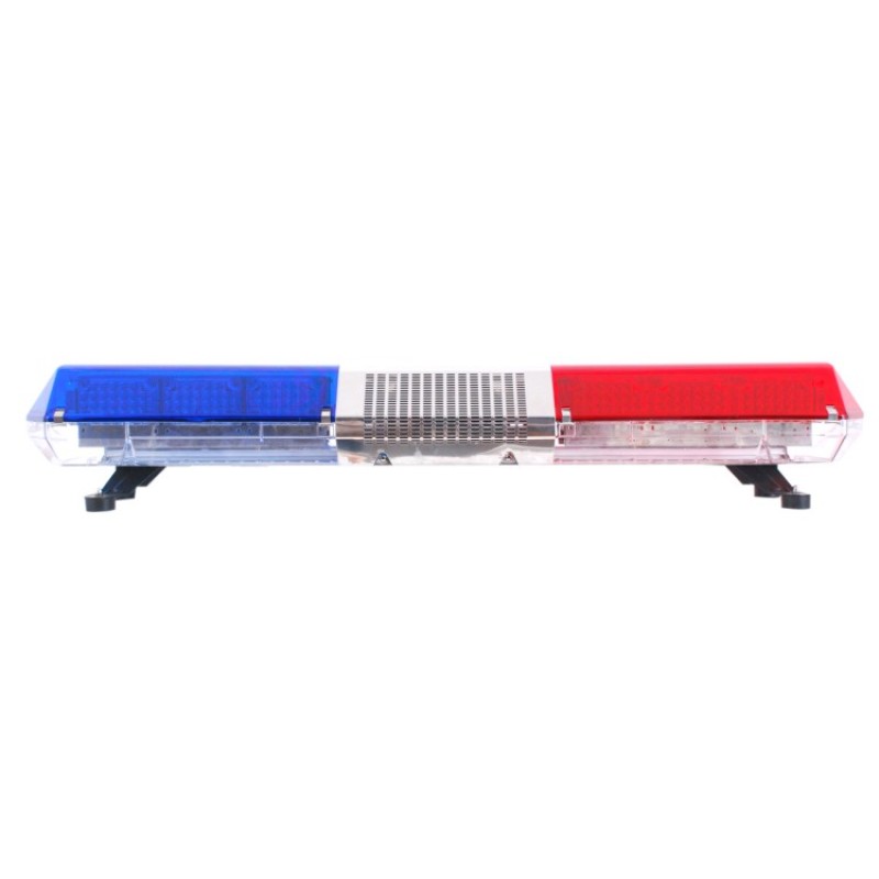 Military Police Vehicle Warning Flashing Blue Led Alarm Strobe Light Bar with siren speaker