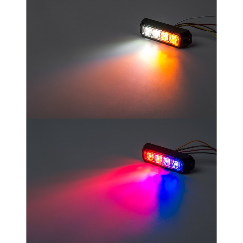 Led Mini warning lighthead police red blue strobe light