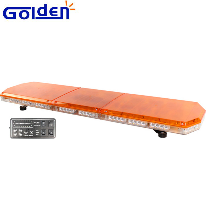 Low profile dc12v or 24v 1200mm warning amber led light bar