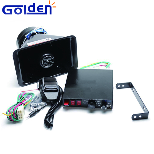 Dc 12v Police portable electronic amplifier alarm siren 100w horn speaker