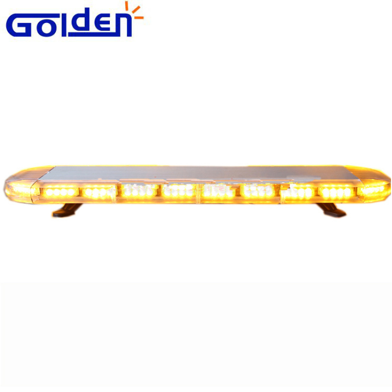 Low profile emergency pilot car LED warning amber strobe light bar
