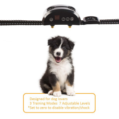 wholesale manufacturer remote electric rechargeable sound shock adjustable waterproof pet dog training collar
