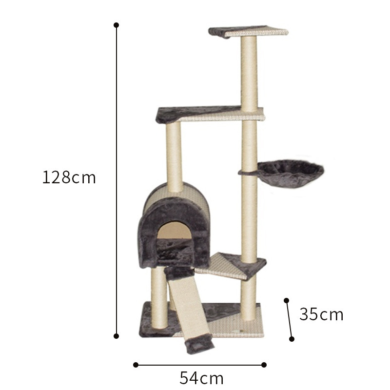 Manufacturer Wholesale Pet Product Wood Sisal Cat Tree Scratcher