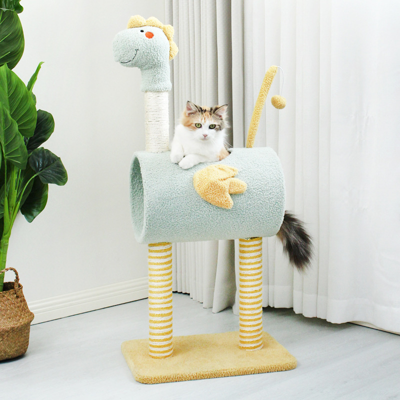 Manufacturer Wholesale Pet Product Wood Sisal Cat Tree Scratcher