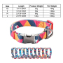 Manufacturer wholesale custom logo dog collars multi-color pattern