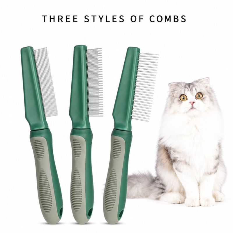 Wholesale Custom Logo TPR Handle Cat Dog Brush for Shedding