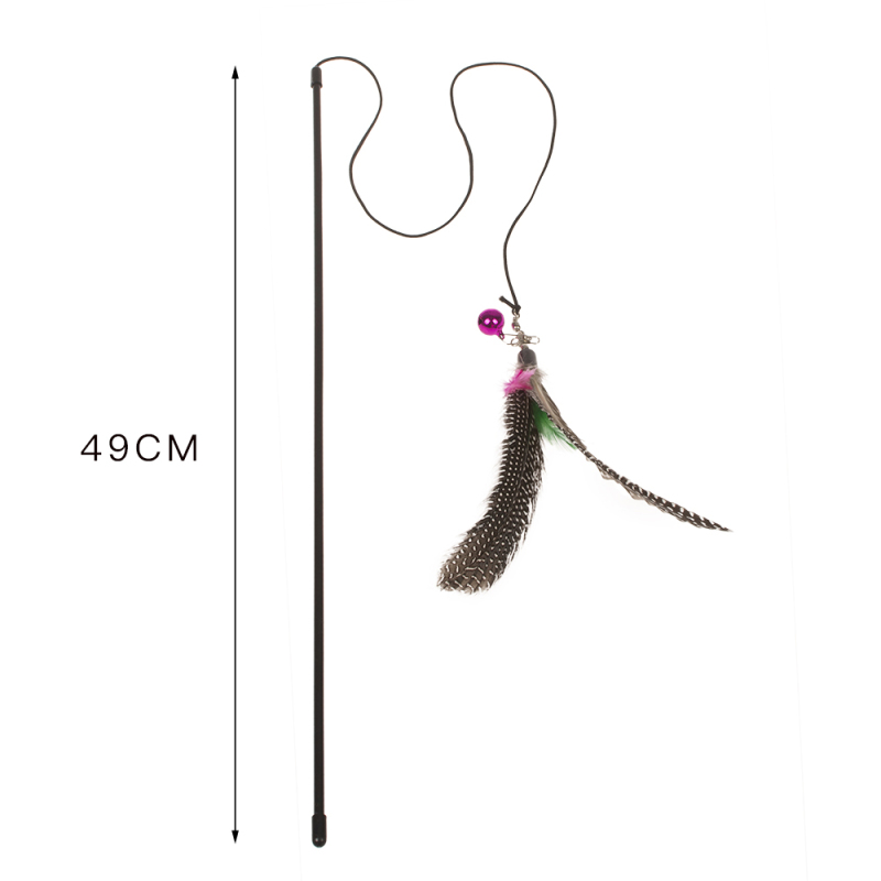 Wholesale manufacturer cheap interactive pole cat teaser feather toys