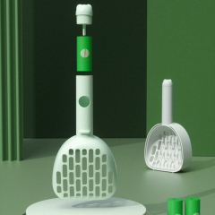 Manufacturer wholesale plastic shovel cat litter scoop with poop bag