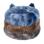 Manufacturer wholesale plush donuts cat dog round bed with ear
