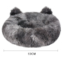 Manufacturer wholesale plush donuts cat dog round bed with ear