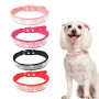 Wholesale Adjustable Suede Shinning Dog Collar Bling