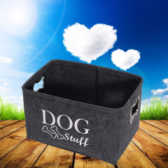 Manufacturer wholesale grey foldable felt dog toy storage box