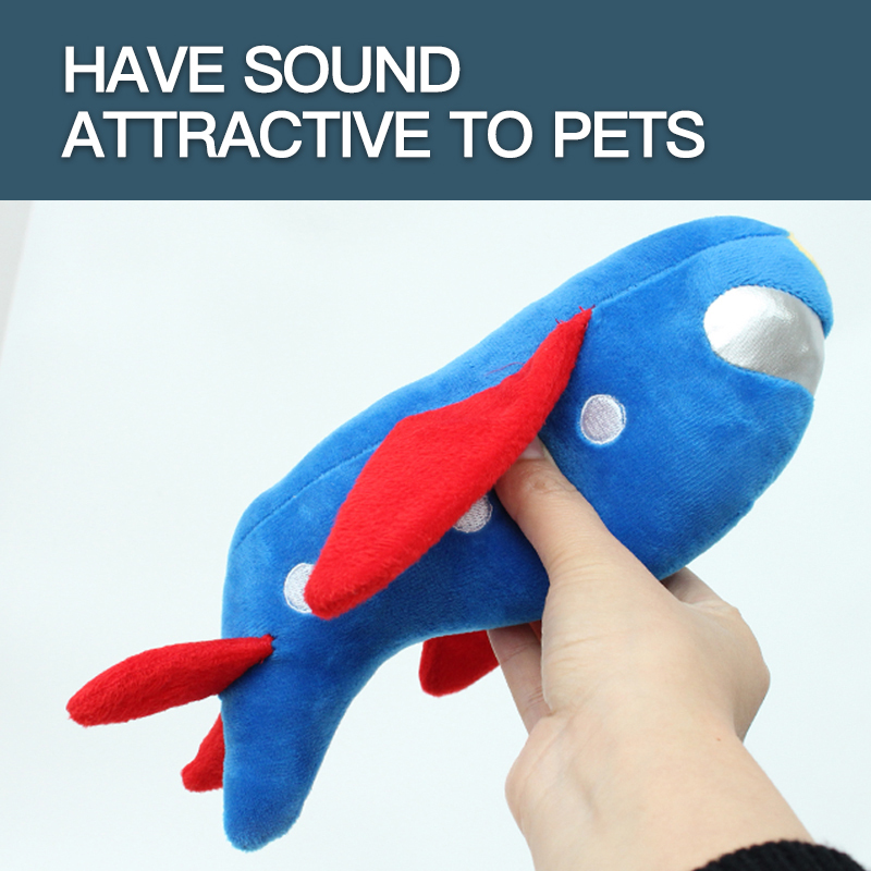 Manufacturer wholesale cute plane rocket design dog plush rope toys