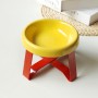 Wholesale Custom Logo Ceramic Elevated Dog Cat Food Bowl