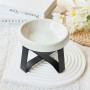Wholesale Custom Logo Ceramic Elevated Dog Cat Food Bowl