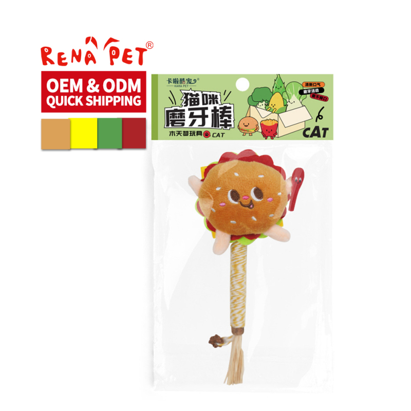 Manufacturer Wholesale Wooden Plush Pet Supplier Cat Chew Toy