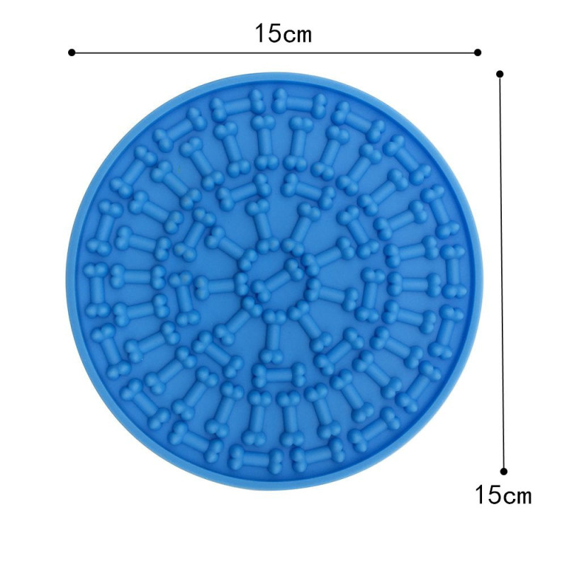Manufacturer wholesale blue red silicone dog slow feeder bowl stick on the wall