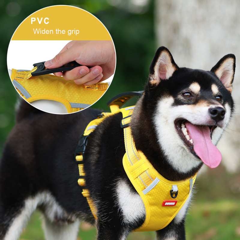 Manufacturer wholesale custom logo breathable dog harness with reflective stripe