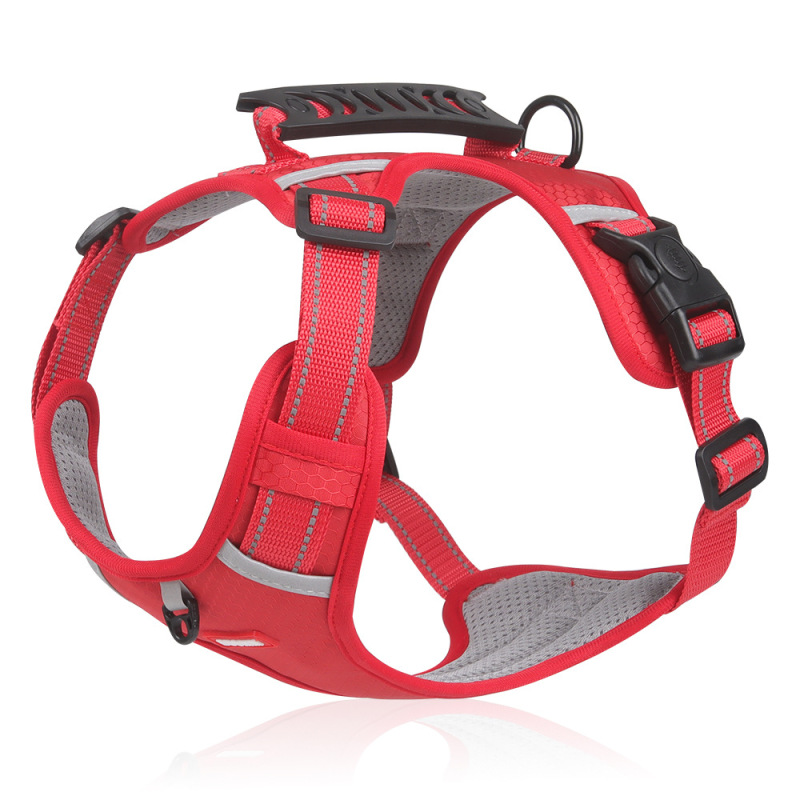 Manufacturer wholesale custom logo breathable dog harness with reflective stripe
