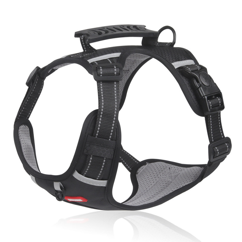 Manufacturer wholesale custom logo breathable dog harness with reflective stripe