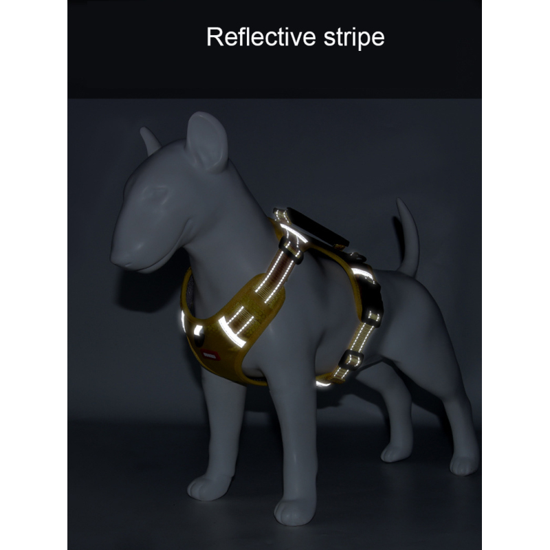 Manufacturer wholesale custom logo breathable dog harness with reflective stripe