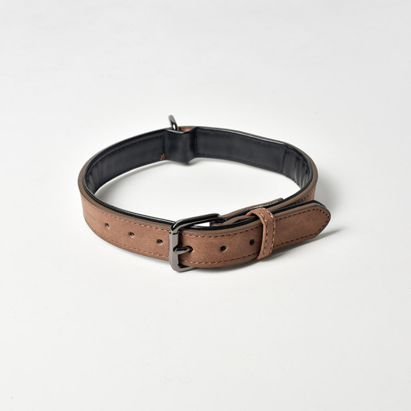 Wholesale Custom Logo Adjustable Dog Leather Collar