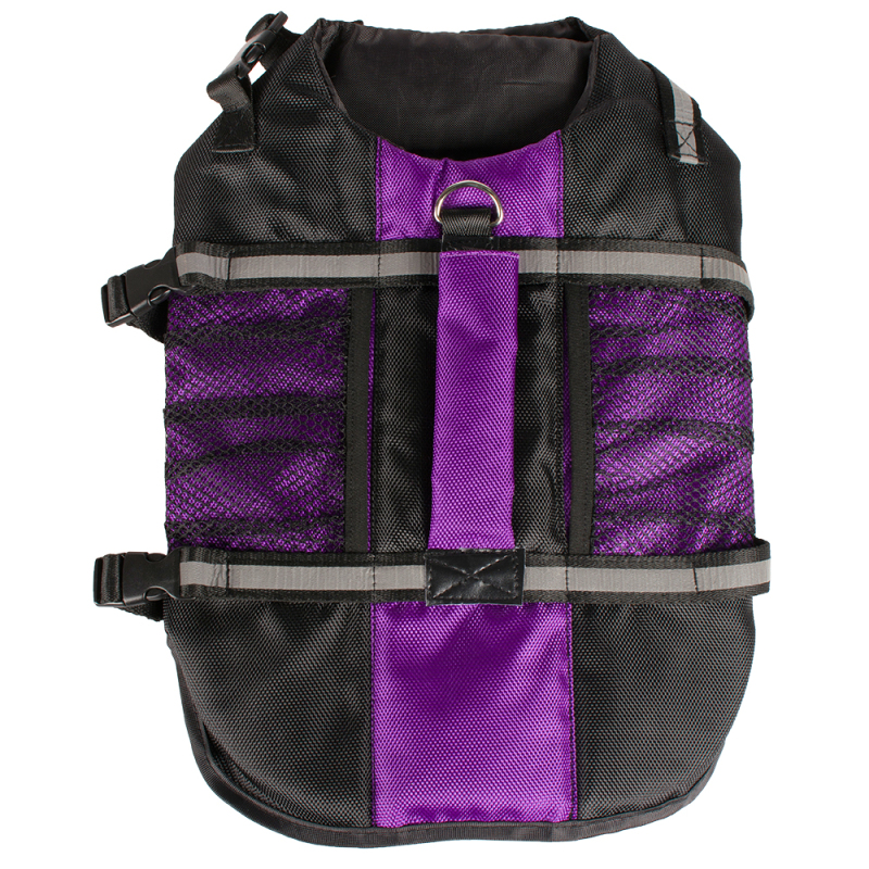 reflective dog life vest purple pet life vest