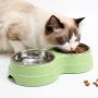 Wholesales Stainless Steel Detachable Washable Dog Pet Cat Bowl Double