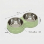 Wholesales Stainless Steel Detachable Washable Dog Pet Cat Bowl Double