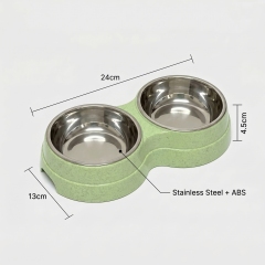 Wholesales Stainless Steel Detachable Washable Dog Pet Cat Bowl Double