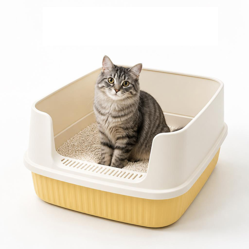 Wholesale Plastic Detachable Cat Litter Tray High Back