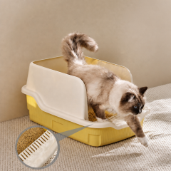 Wholesale Plastic Detachable Cat Litter Tray High Back