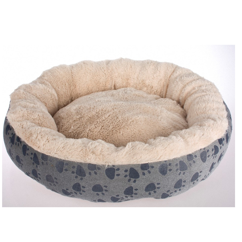Manufacturer wholesale warm small dog cat round bed soft pv plush