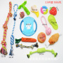 Manufacturer wholesale indestructible rope plush dog chew toys set