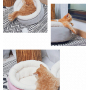 Manufacturer wholesale cute warm foldable dog cat soft round bed