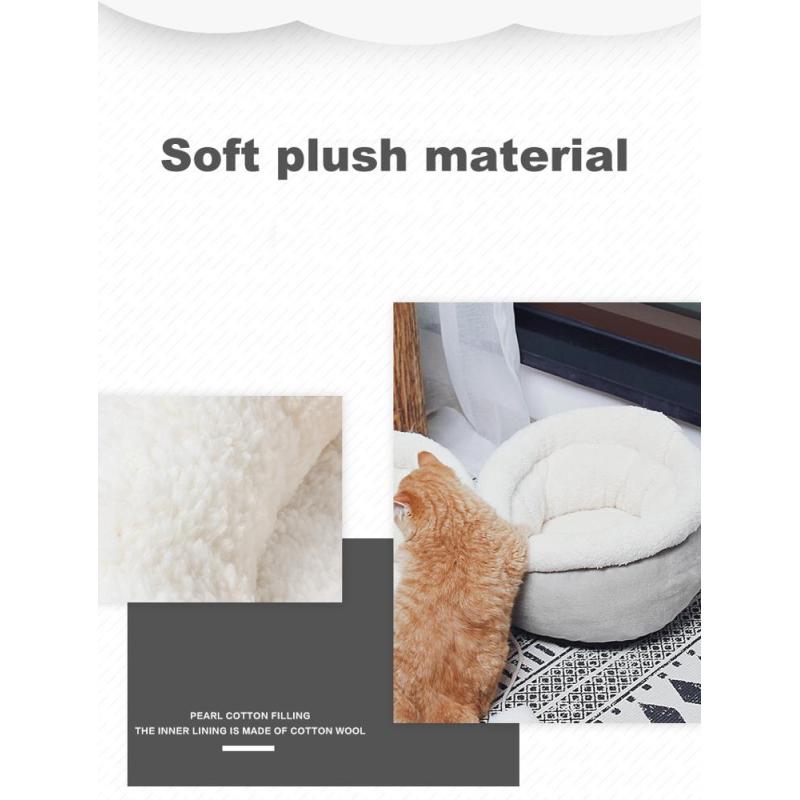 Manufacturer wholesale cute warm foldable dog cat soft round bed