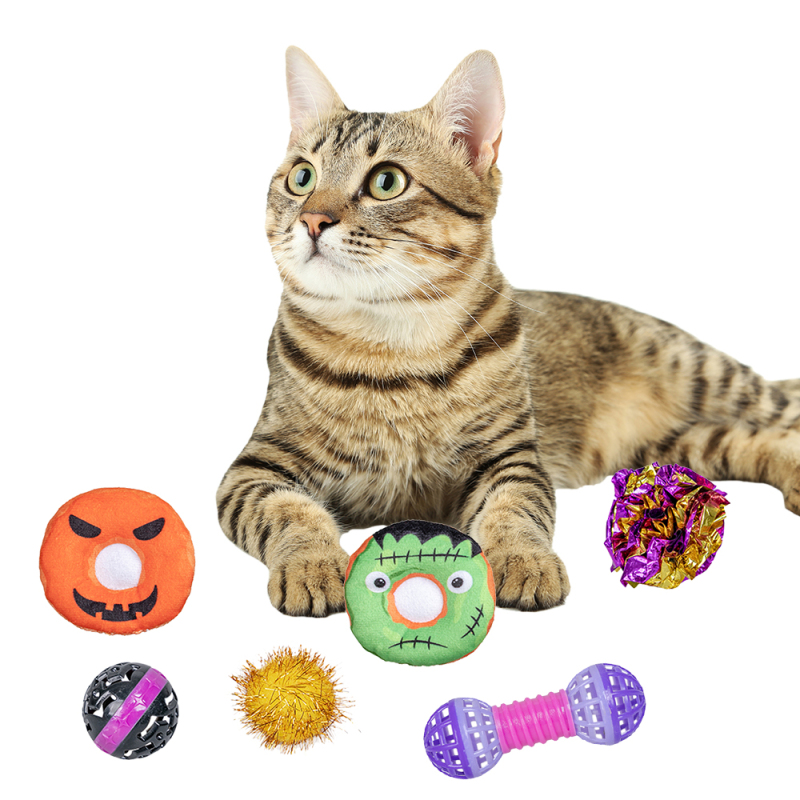 Manufacturer Wholesale Ball Plush Cat Toys Set