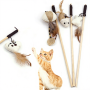 Wholesale Interactive Wooden Cat Teaser Stick