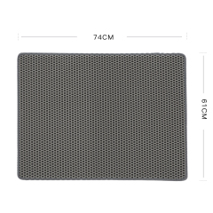 wholesale manufacturer washable large doublelayer EVA material waterproof cat litter mat