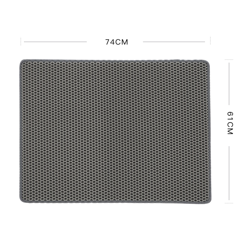 wholesale manufacturer washable large doublelayer EVA material waterproof cat litter mat