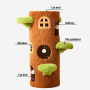Wholesale Sisal Short Plush Cat House With Scratcher Mat