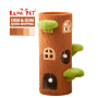 Wholesale Sisal Short Plush Cat House With Scratcher Mat