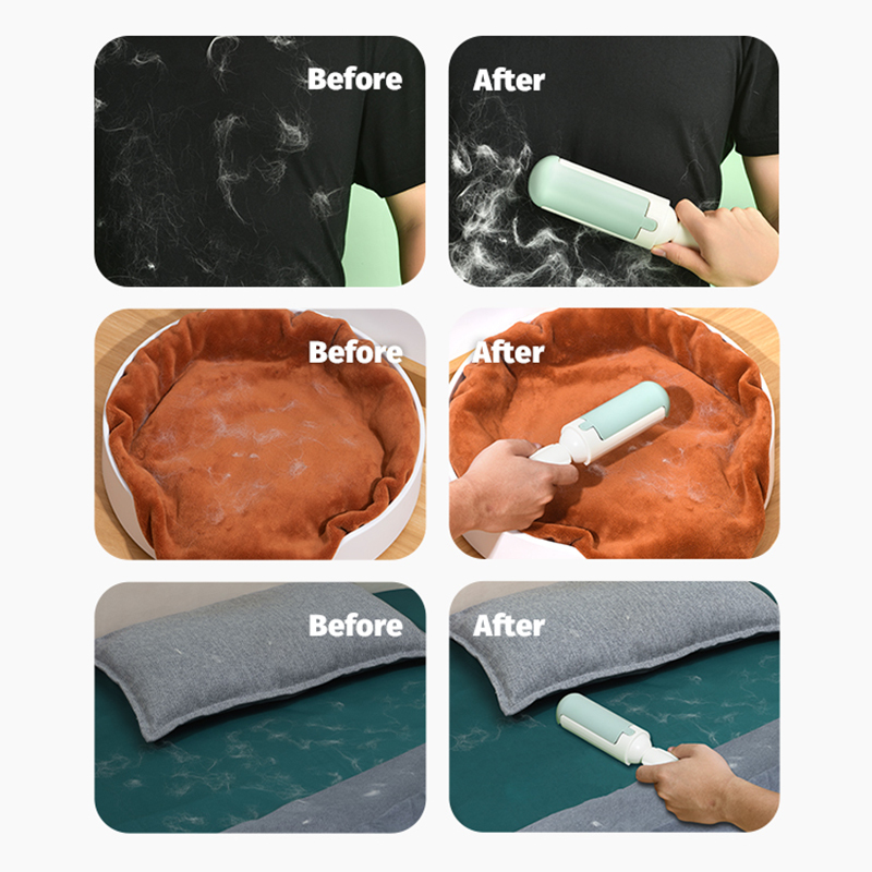 Manufacturer wholesale portable pet hair remover roller green red
