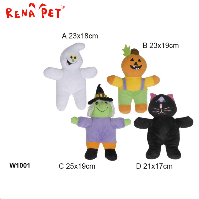 W1001colorful Pet product funny cheap pet toy halloween plush toy