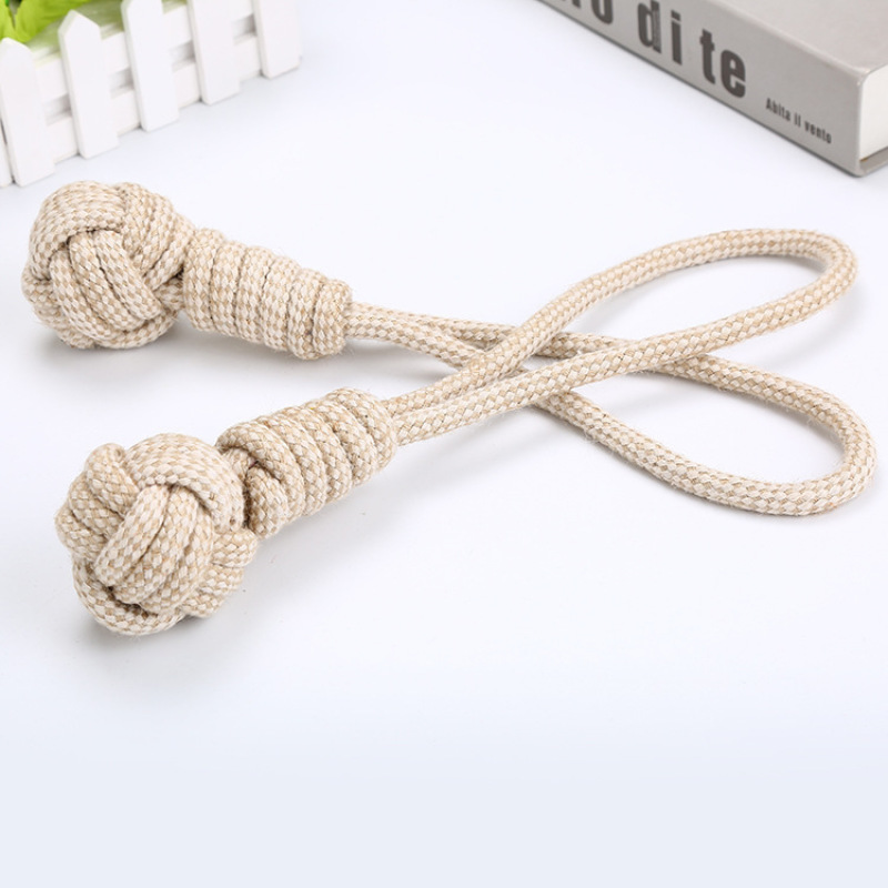 Manufacturer wholesale chew beige pet dog toy rope
