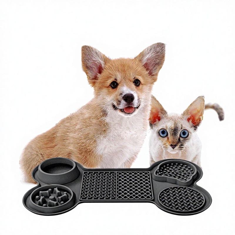 Wholesale Bone Shape Silicone Slow Feeder Dog Lick Mat