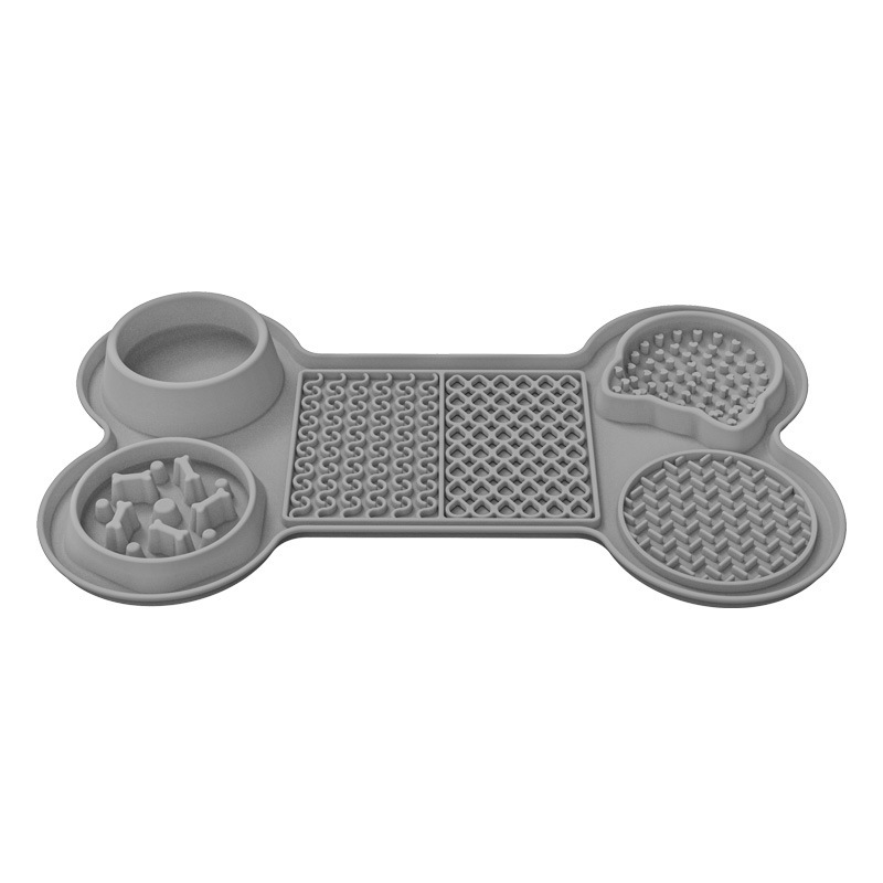 Wholesale Bone Shape Silicone Slow Feeder Dog Lick Mat