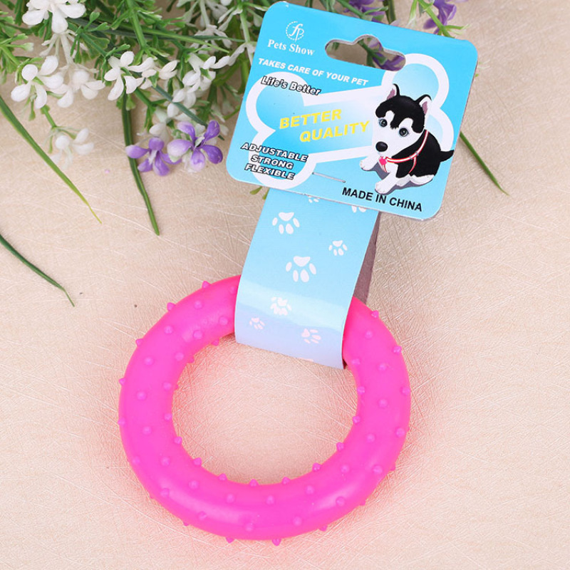 Manufacturer wholesale rubber circle shape dog tpr toys